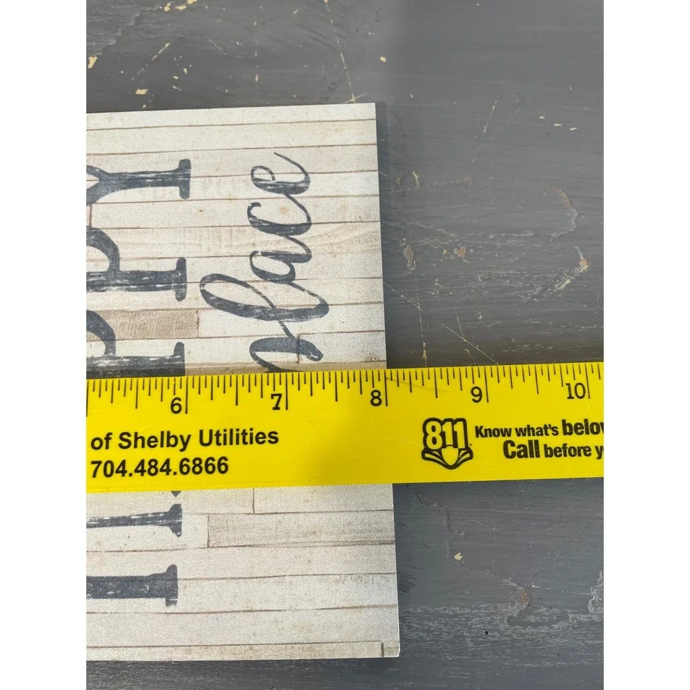 CWI Gifts Home Is My Happy‎ Place Rustic Wood Wall Sign 6x8 PR801 Made in USA